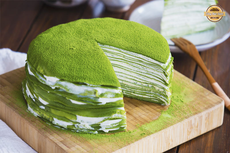 Công thức bánh crepe ngàn lớp trà xanh