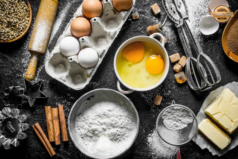 Chuẩn bị đồ để làm bánh Mousse Sầu riêng